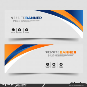 Two Color Website Banner Design Premium Design