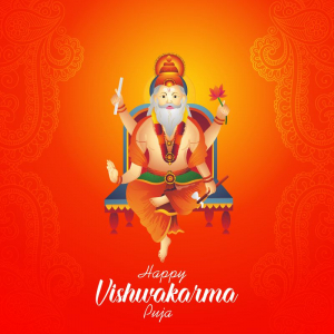 Happy Vishwakrama Pujja Wishing Greeting Design For Watsapp Status and Social Media Post Free Vector CDR Download For Free