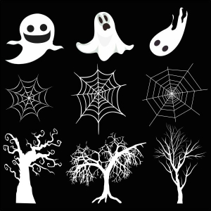 Happy Halloween stickers poster design download for free