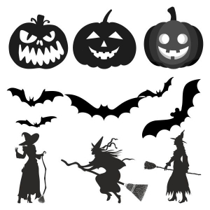 Happy Halloween stickers poster design download now for free