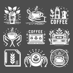 Coffee sticker design CDR file download now for free