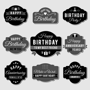 Birthday sticker design CDR file download now for free