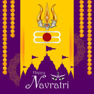 Subh Navratri 2024 Wishes Banner Free CDR Download Now