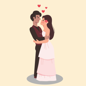 Wedding couples with bride and groom vector creactive design for free in corel draw design