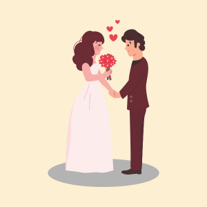 Wedding couples with bride and groom vector creactive design for free in corel draw design