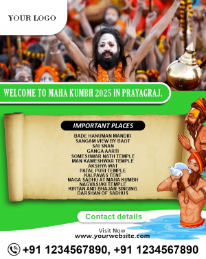 Maha kumbh Important Places Creative Banner & Design For free In CDR file