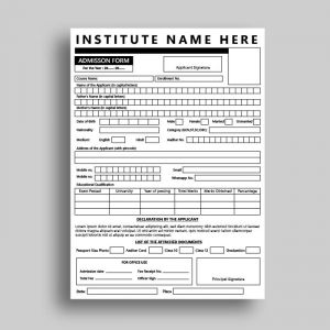 Abstract student application form free cdr vector