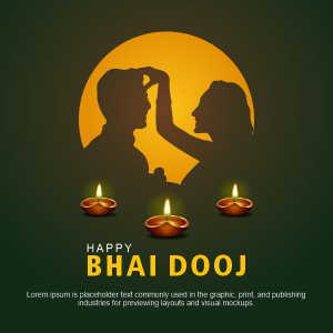 Happy Bhai Dooj Vector Character girl and Boy Celebrate Bhai Dooj Creative Design For Free In CDR file