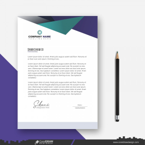 office letterhead design template vector download