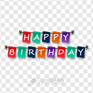 Happy Birthday colorfull Hanging Banner png