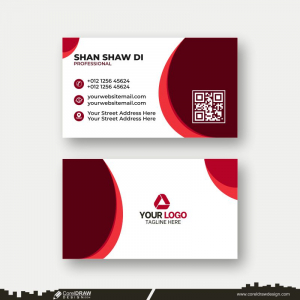 round type abstract business card design download