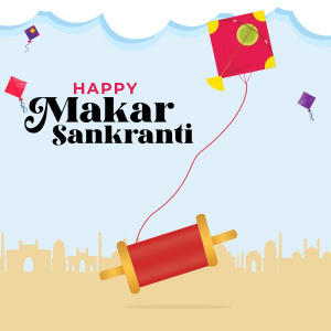 Happy Makar Sankranti India 2025 Vector Image