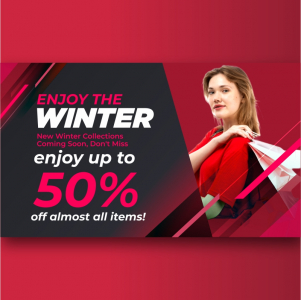 best Winter outfits social media post design template