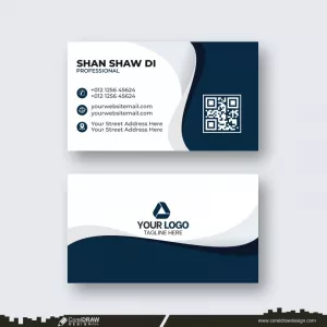 corporate modern business card design download vector