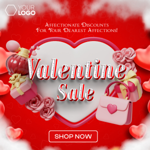 Valentines Day 2025 Sale Banner Design PSD Template Download For Free