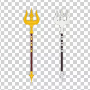 Maha Shivratri Golden & Silver Lord Shiva Trishul PNG CDR