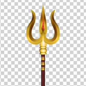 Maha Shivratri Golden Lord Shiva Trishul PNG CDR