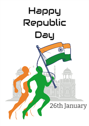Tricolor Republic Day Template