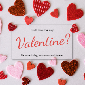 Minimalist Happy Valentine Day Instagram Post