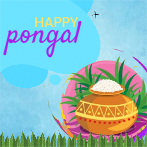 happy pongal festival banner