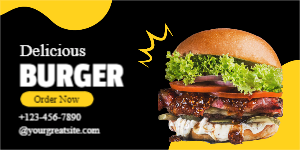 Minimalist Burger Promotion Banner