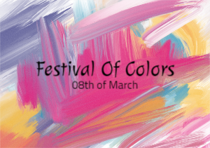 Paint Brush Holi Festival 08 March