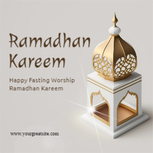 Gold 3D Ramadhan Kareem Instagram Post