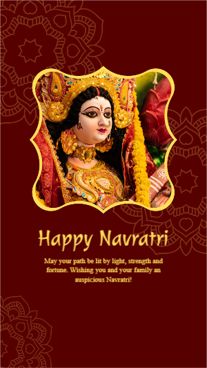 Traditional Happy Navratri Instagram Story