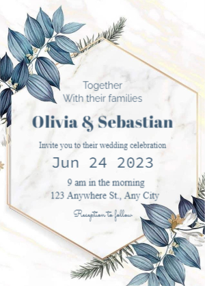 Aesthetic Wedding Invitation
