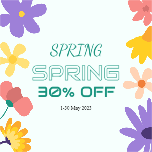 Bright Floral Spring Sale Promotion Instagram Post