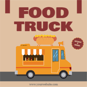 food truck poster template download for free