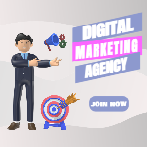 White Morden Digital Marketing Agency With 3d Charcter Onilne Template