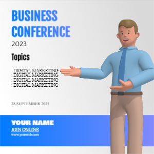 Morden and Minimal Bussiness Webinar and Bussiness Conference Online Template By- Corel Draw