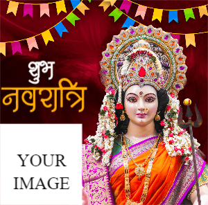 Free Durga Puja Greeting Wishes Banner With Photo Online Templare Design