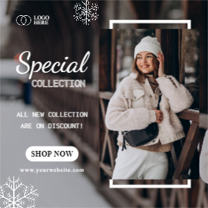 winter Special collection template poster design download for free