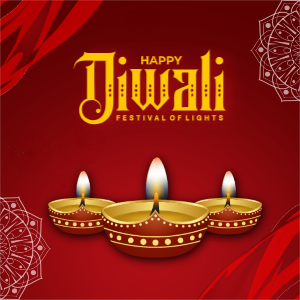 Happy Diwali Wishing Greeting Template Design For Social Media Post and Story Online template Design
