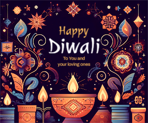 Happy Diwali Greeting and Wishes illustration Vector Template Design For Free 