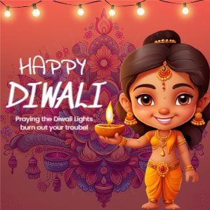 Happy Diwali Wishes & Messages 2023 Online Editablel Template Design For Free