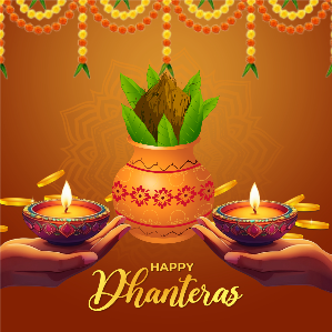 Happy Diwali Or Happy Dhanteras Greeting Online Template Design For Free