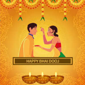 Happy Bhai Dooj 2023 Celebration Vector Template Design For Social Media 