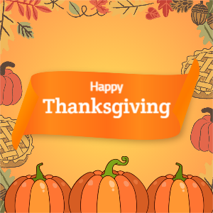 Happy Thanks Giving 2023 Best Wishes Greeting Banner Design Template For Free