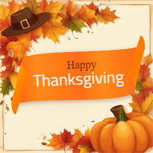 Happy Thanks Giving 2023 Best Wishes Greeting Banner Design Template For Free