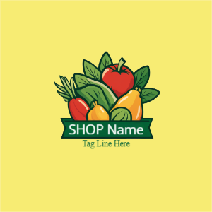 Colorful illustrative Organic Grocery Online Shop Logo Design For Free