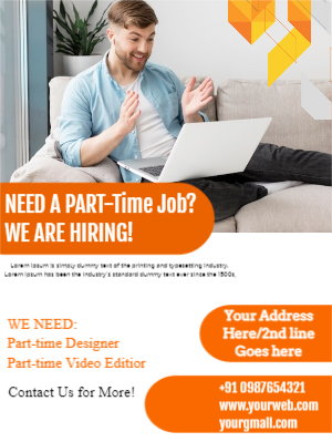 Hiring Part-Time Job Template Design For Free