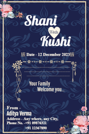 Indian Wedding Card  Template Design For Free