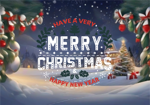 Marry Christmas and happy new year design download for free