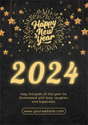 Happy new year 2024 template design download for free