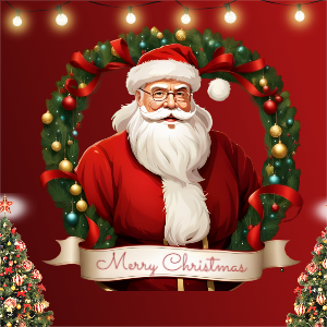 Happy Merry Merry Christmas Wishing Template Design For Free