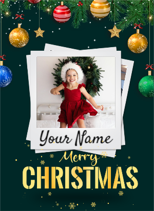 Dark Red and Gold Modern Merry Christmas2023 Template Desing