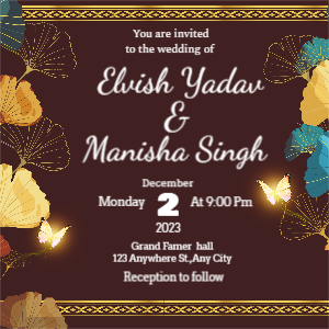  Premium Indian Wedding or Shadi Invitation Card